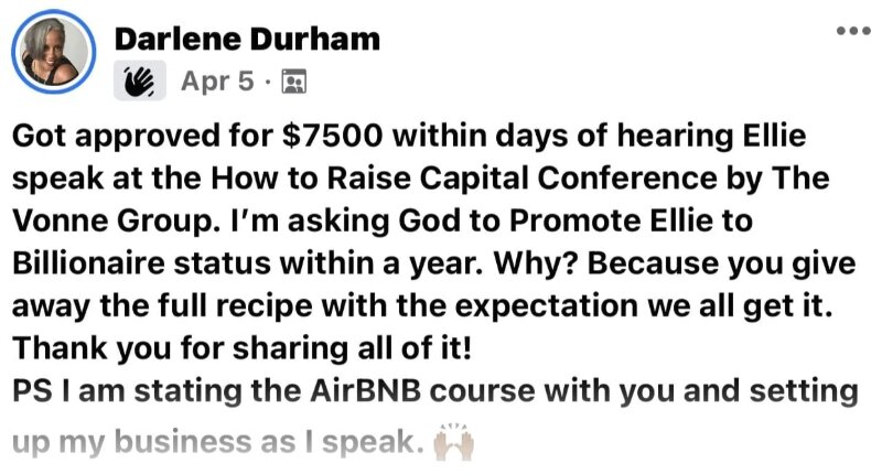 Darlene Durham: approved for $7,500 within days of hearing Ellie speak